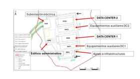 Estructura del Campus Data Center de Meta en Talavera de la Reina.