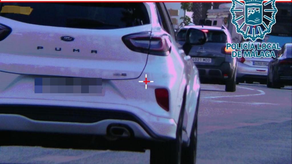 Vehículo captado por el radar.