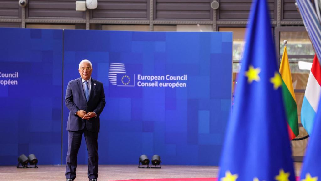 António Costa durante la cumbre de líderes europeos.