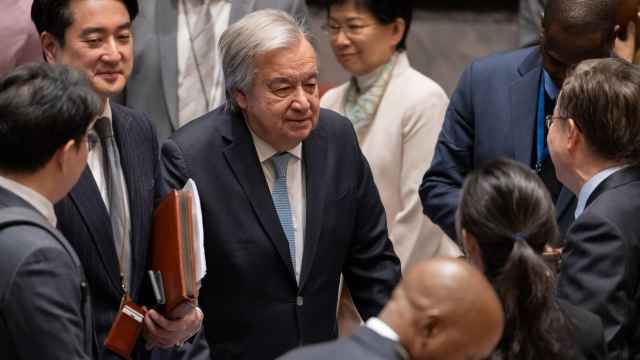 António Guterres, secretario general de la ONU, a su llegada para asistir a la reunión del Consejo de Seguridad