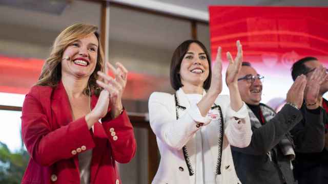 Pilar Alegría y Diana Morant en el congreso extraordinario del PSPV, este viernes