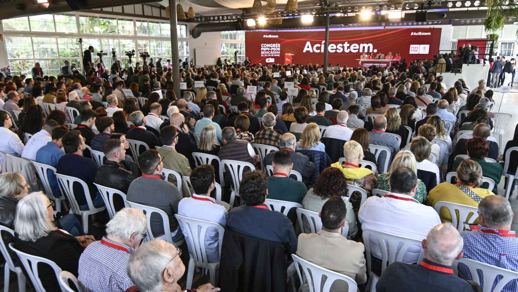 Imagen del congreso extraordinario del PSPV en Benicàssim este sábado