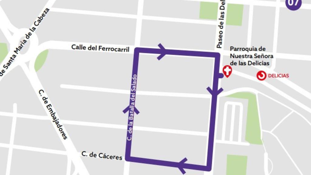 Itinerario de la procesión de las Siete Palabras.