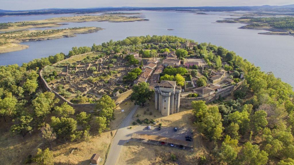 Vista aérea del pueblo abandonado de Granadilla