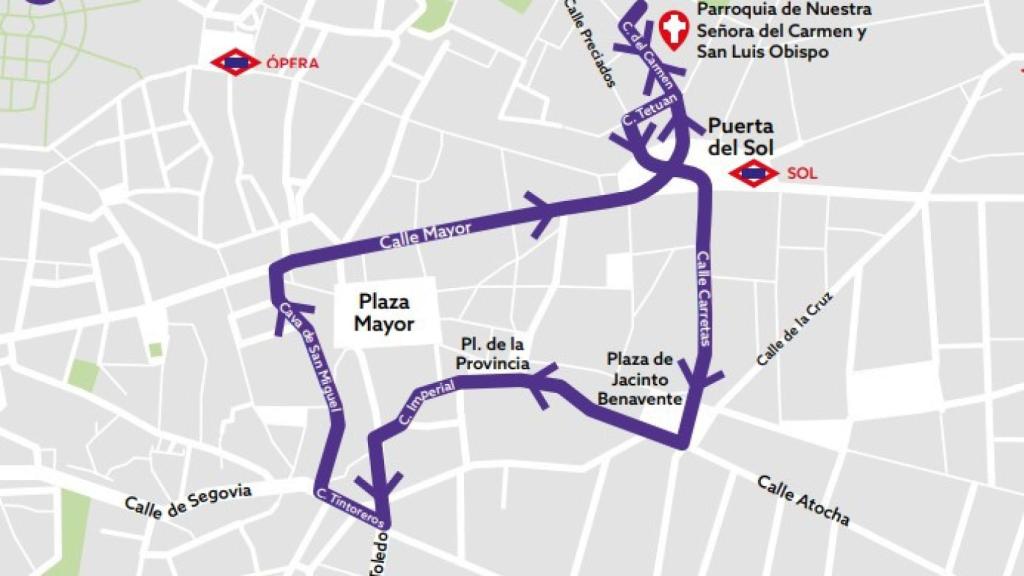Recorrido procesional de Nuestro Padre Jesús de la Salud y María Santísima de las Angustias.