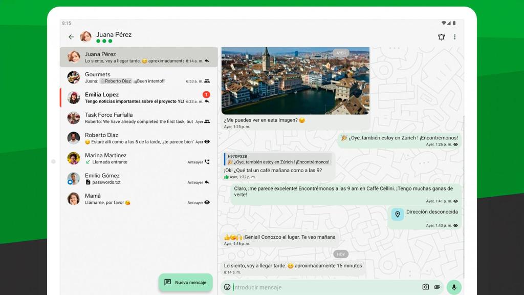 Imagen de Threema en su versión para tablets