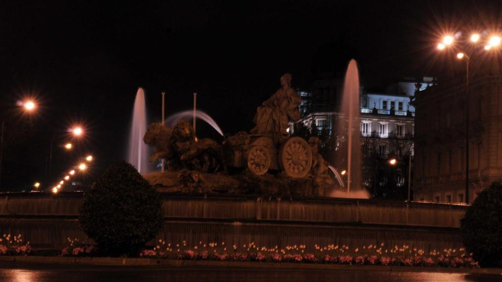 La Cibeles durante el apagón de 2009.