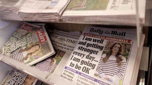 Periódicos protagonizados por la Princesa de Gales, en Londres, a 23 de marzo de 2024.