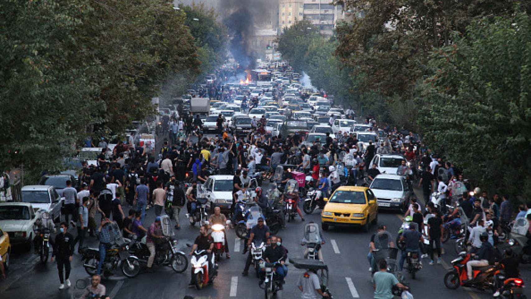 Protestas tras la muerte de Mahsa Amini en Teherán, a 21 de septiembre de 2022.