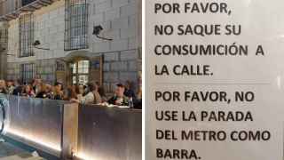La Antigua Casa del Guardia de Málaga pide a sus clientes que no usen de 'barra' la estación de Atarazanas
