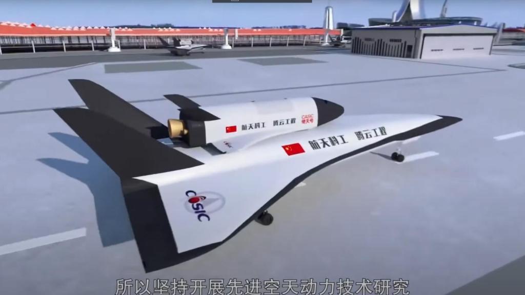 Representación de nave hipersónica china (la superior)