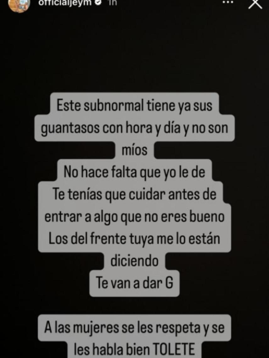 Pantallazo de la historia de Instagram de Jesé Rodríguez que ha borrado.
