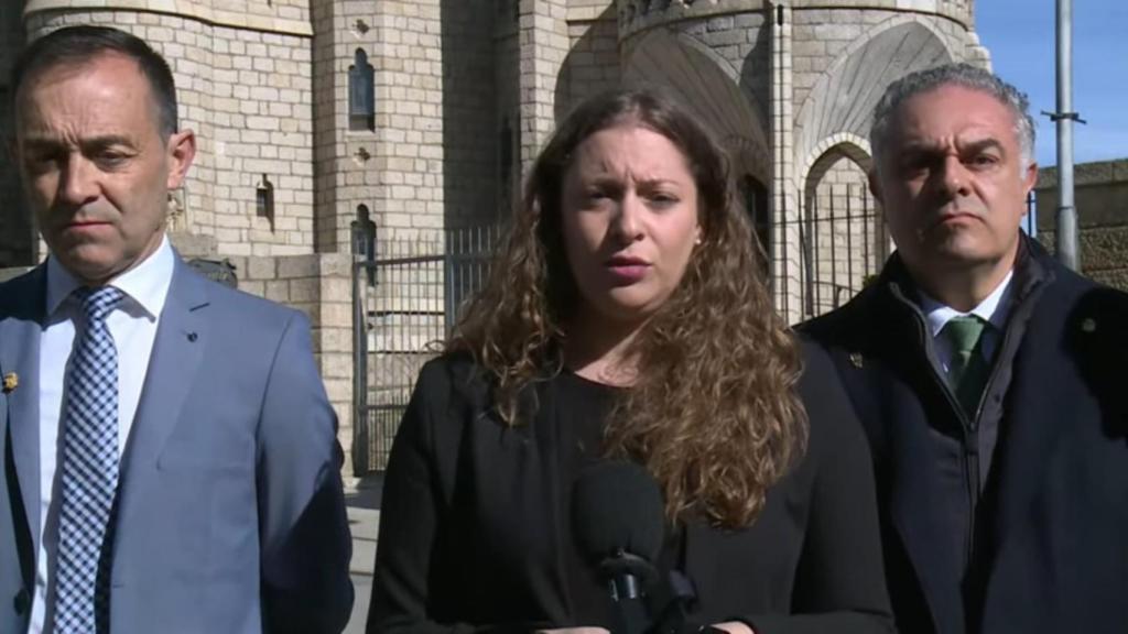 La presidenta del PP de León y vicesecretaria nacional de Sanidad y Educación, Ester Muñoz, en Astorga