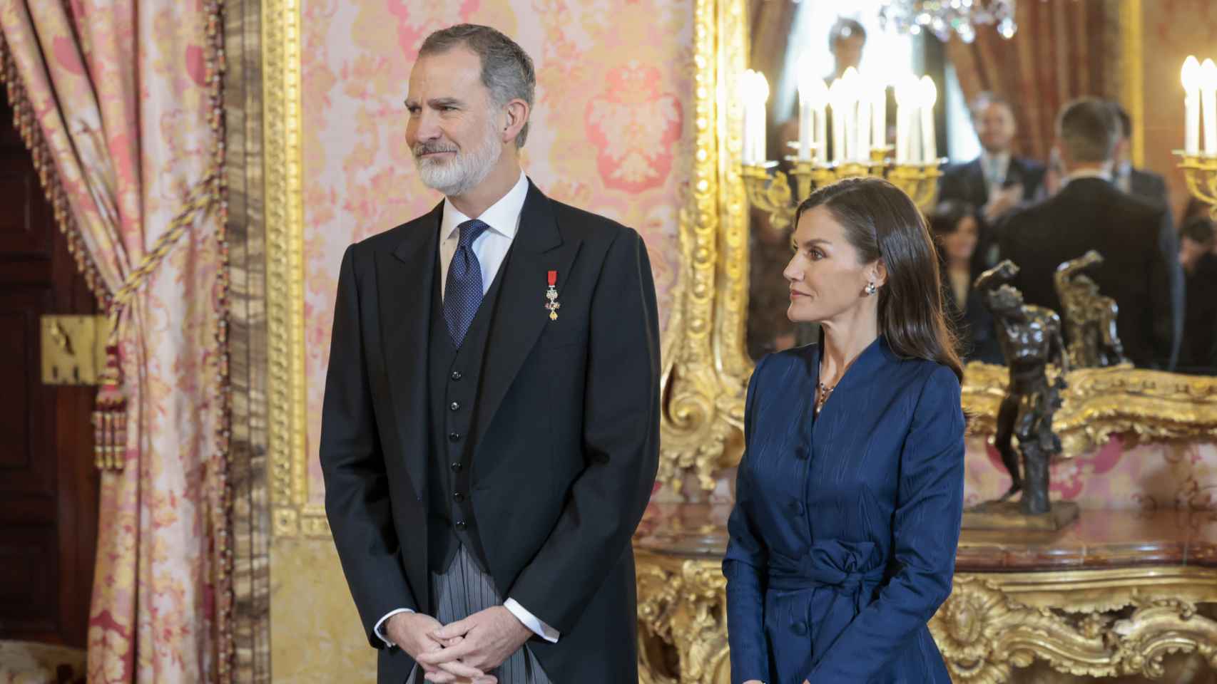 Felipe VI y Letizia, en una recepción el 31 de enero de 2024.