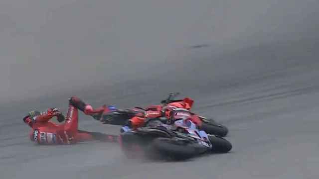 Así fue el accidente entre Marc Márquez y Pecco Bagnaia durante el GP de Portugal