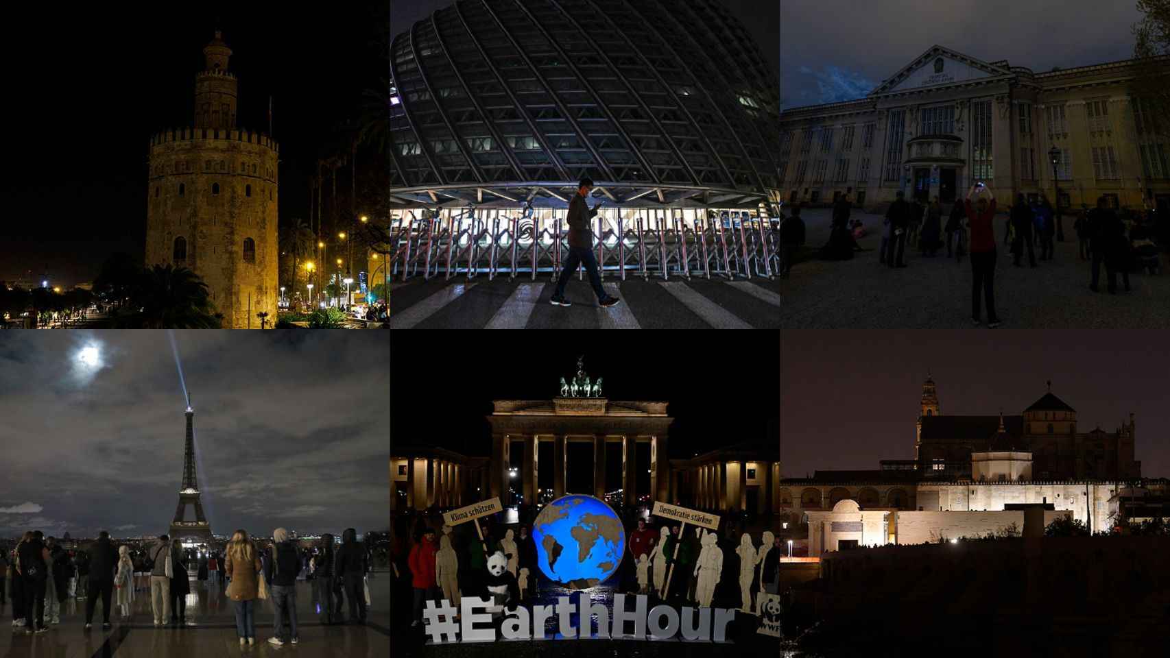 Cibeles, el Partenón o la Torre Eiffel 'duermen' a oscuras: la noche en la que el mundo apaga las luces en protesta contra la crisis climática