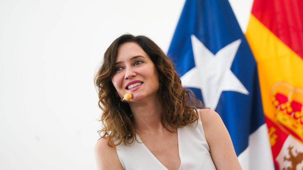 Isabel Díaz Ayuso durante su viaje a Chile.