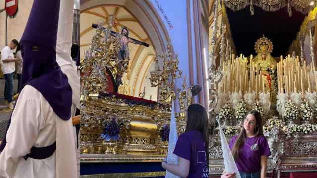 La Semana Santa de Málaga no entiende de idiomas: Rosanna, la 'guiri' que repite como nazarena este Domingo de Ramos