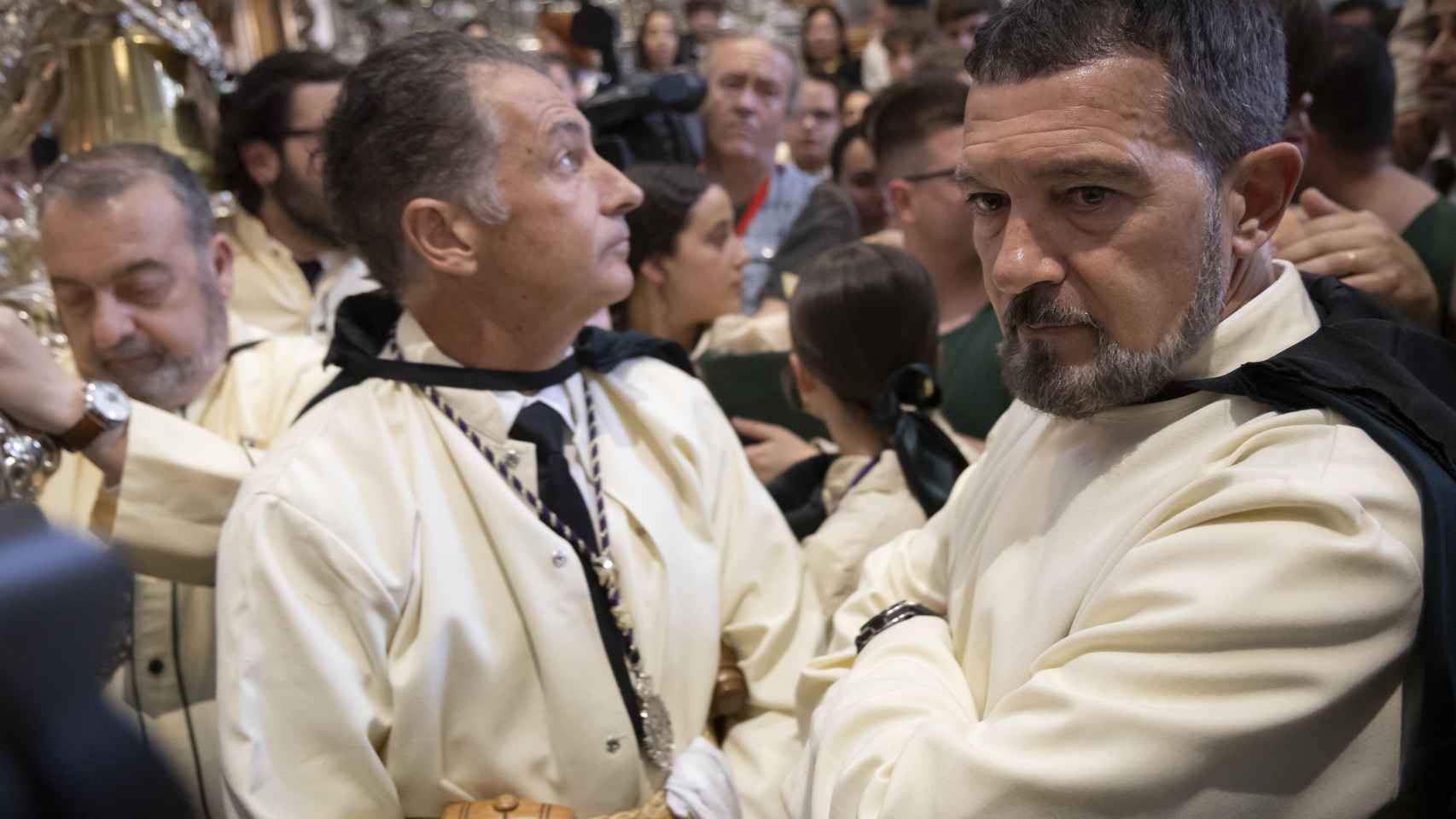 El Domingo de Ramos de Antonio Banderas en la Semana Santa de Málaga, en imágenes