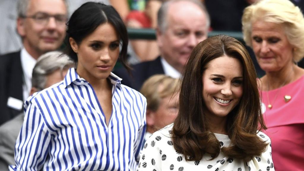 Meghan y Kate, durante un partido de Wimbledon.