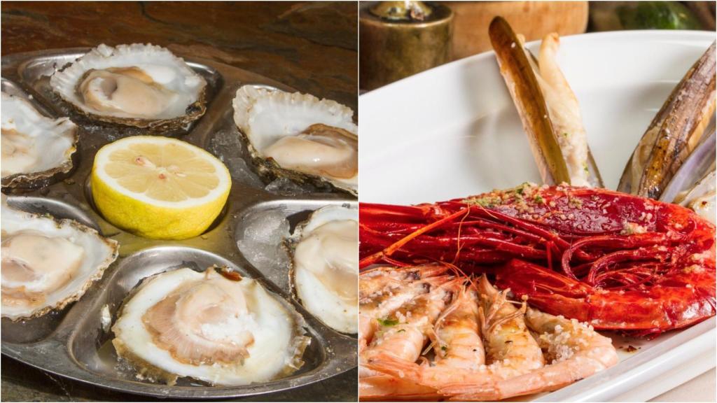 Los deliciosos platos del restaurante La Perlora, donde cenaron los Reyes el pasado sábado.