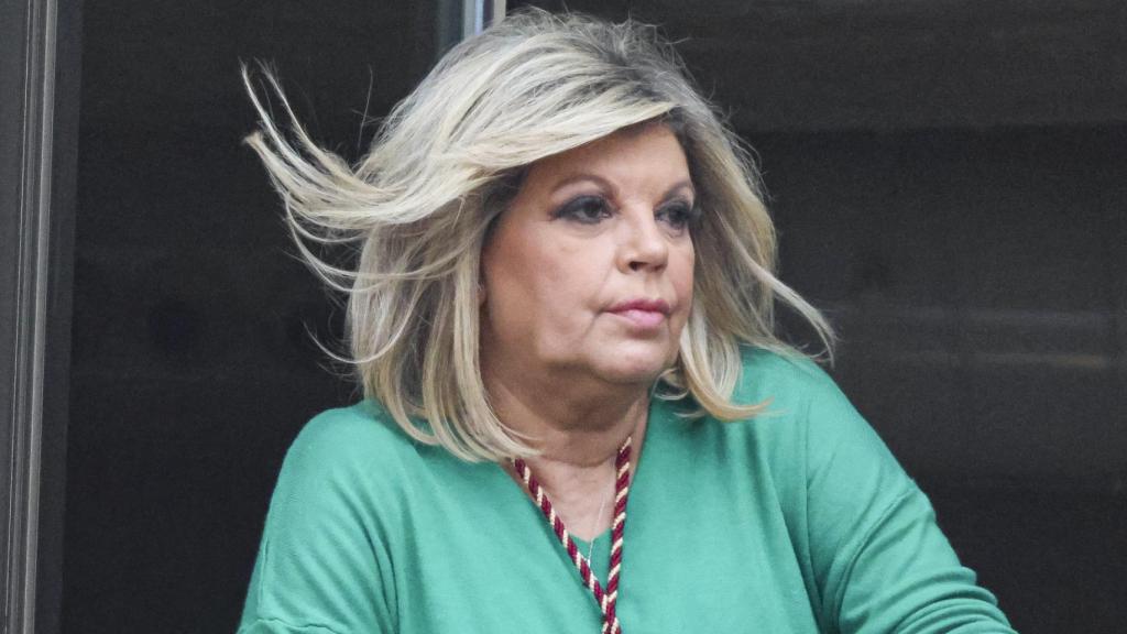 Terelu Campos, emocionada en la Semana Santa de Málaga.