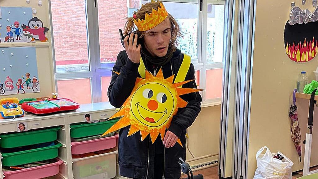 Fabio en su colegio de Tordesillas