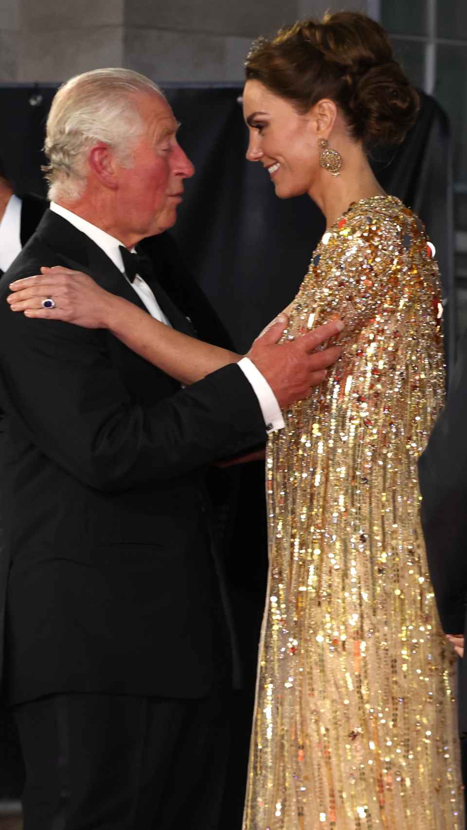 Carlos III y Kate Middleton en la 'premiere' de James Bond en Londres. Año 2021.