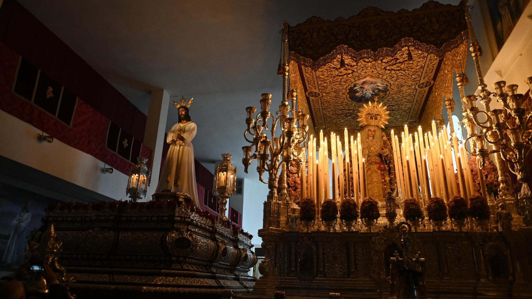 Los tronos de Cautivo y Trinidad, en su casa hermandad.