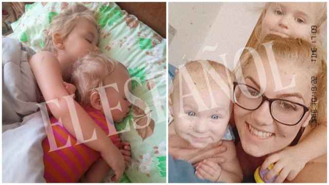 Larisa y Elisa, durmiendo juntas, al lado de otra imagen cedida por Alina, la madre de las pequeñas asesinadas en Almería por su padre, Ionel Cristian Rupa, con solo 2 y 4 años.