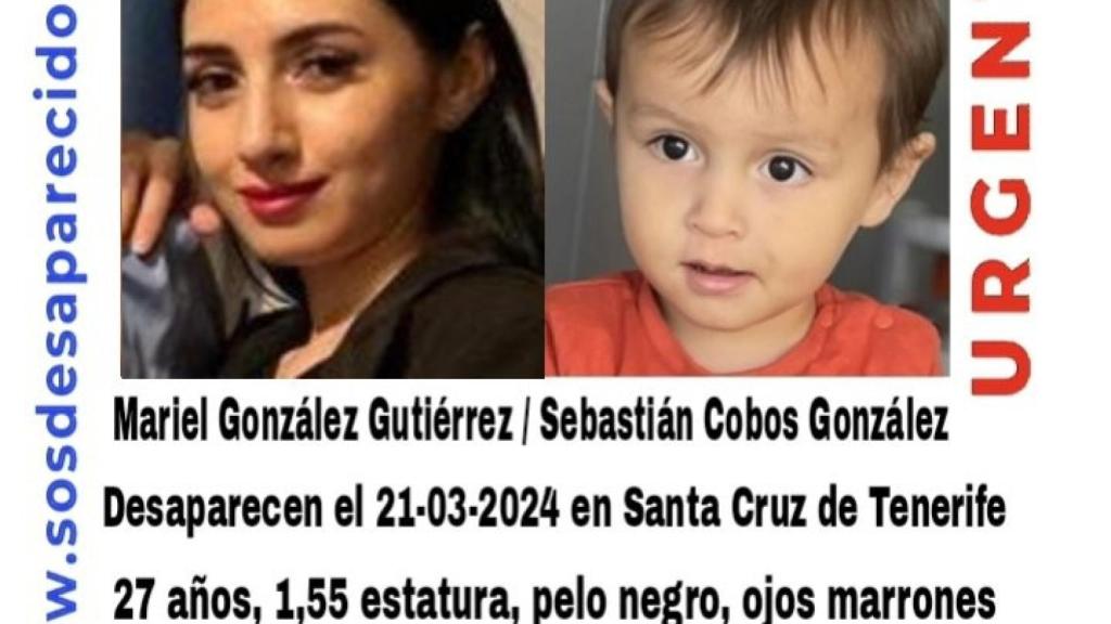 La Asociación SOS Desparecidos ha activado la alerta y avisa de que se trata de un caso de sustracción parental.