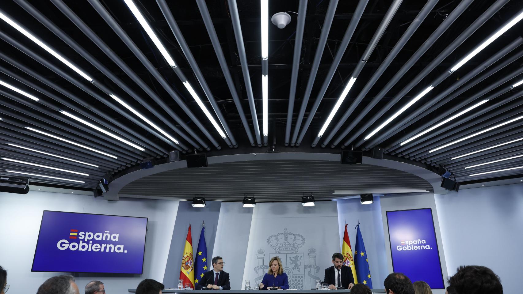 Rueda de prensa posterior al Consejo de Ministros en el Palacio de la Moncloa.