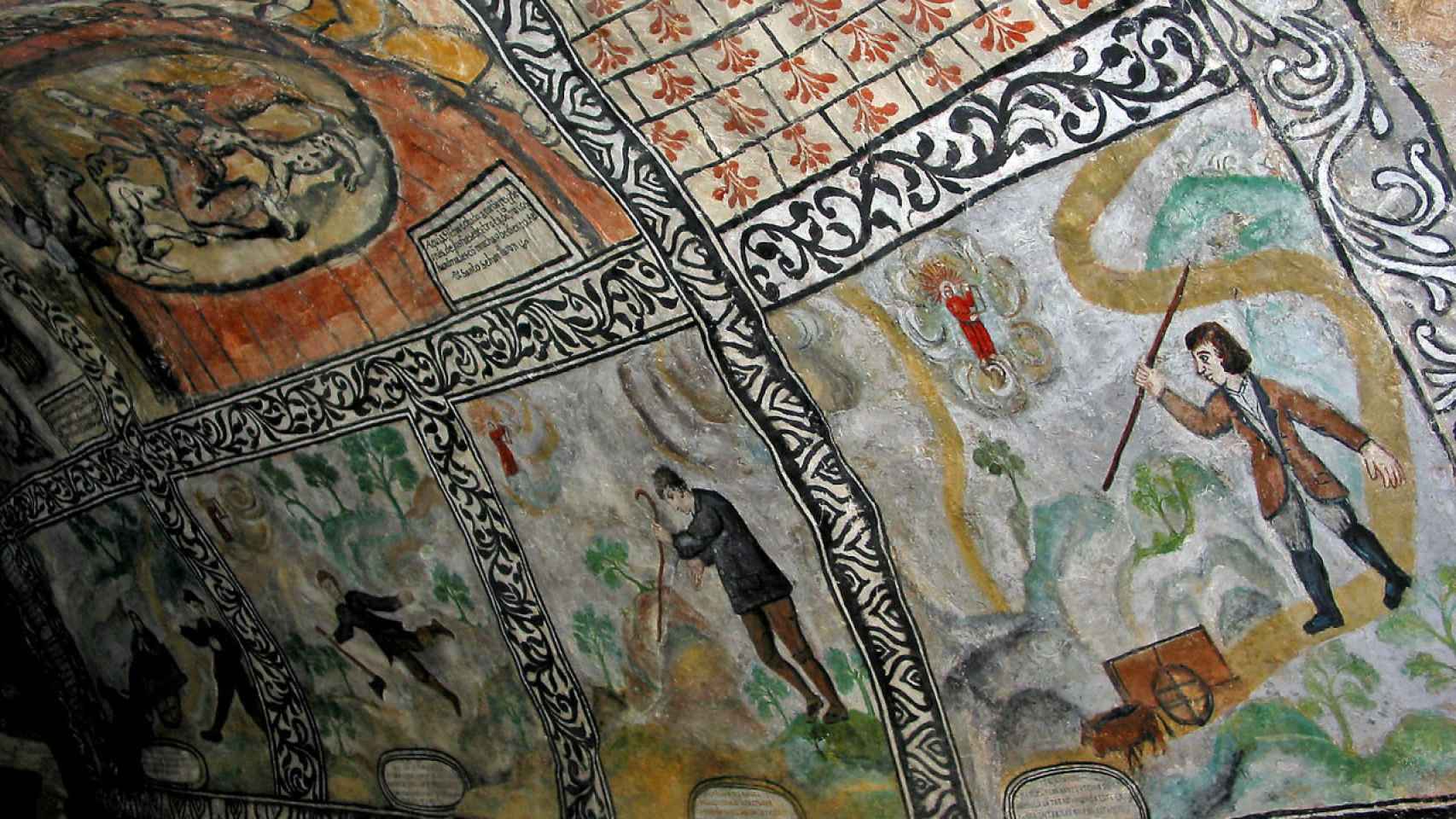 Pinturas del siglo XVII en el interior de la ermita