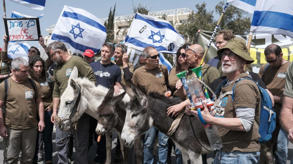 Una protesta anti-Netanyahu en Jerusalén el 26 de marzo de 2024.