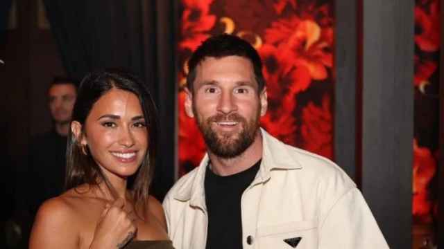 Leo Messi y su mujer Antonela en Miami.