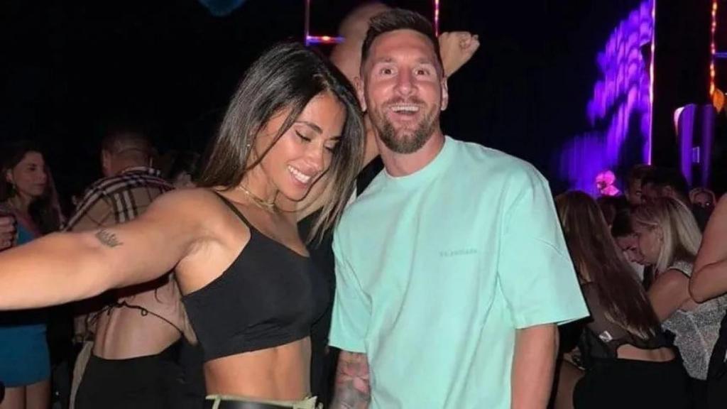 Messi y Antonela en Miami.