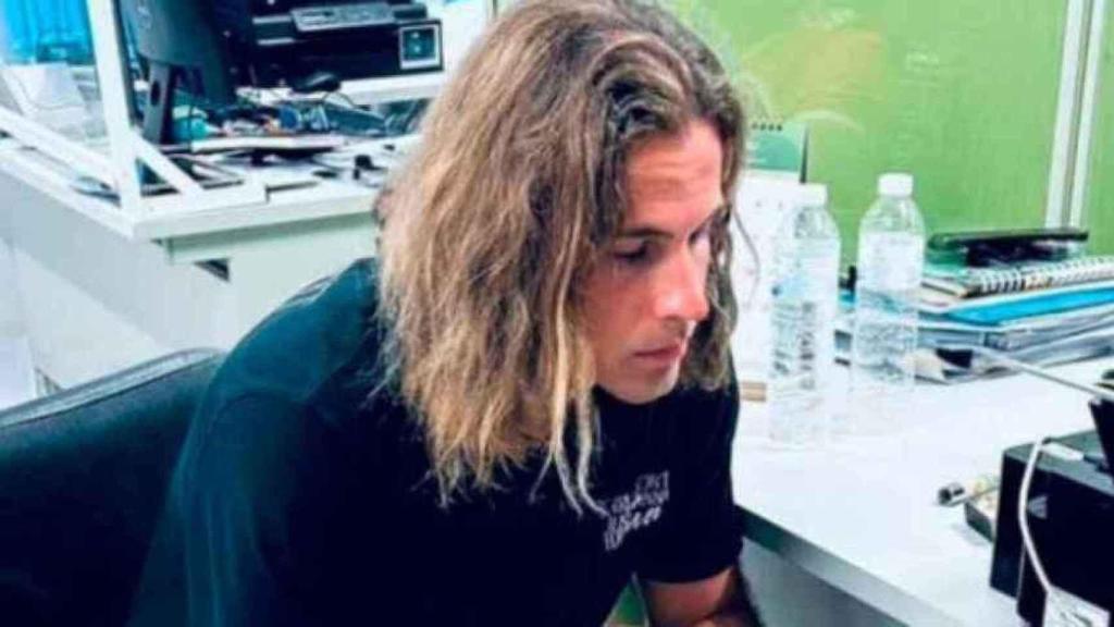 Daniel Sancho declarando ante la Policía local.