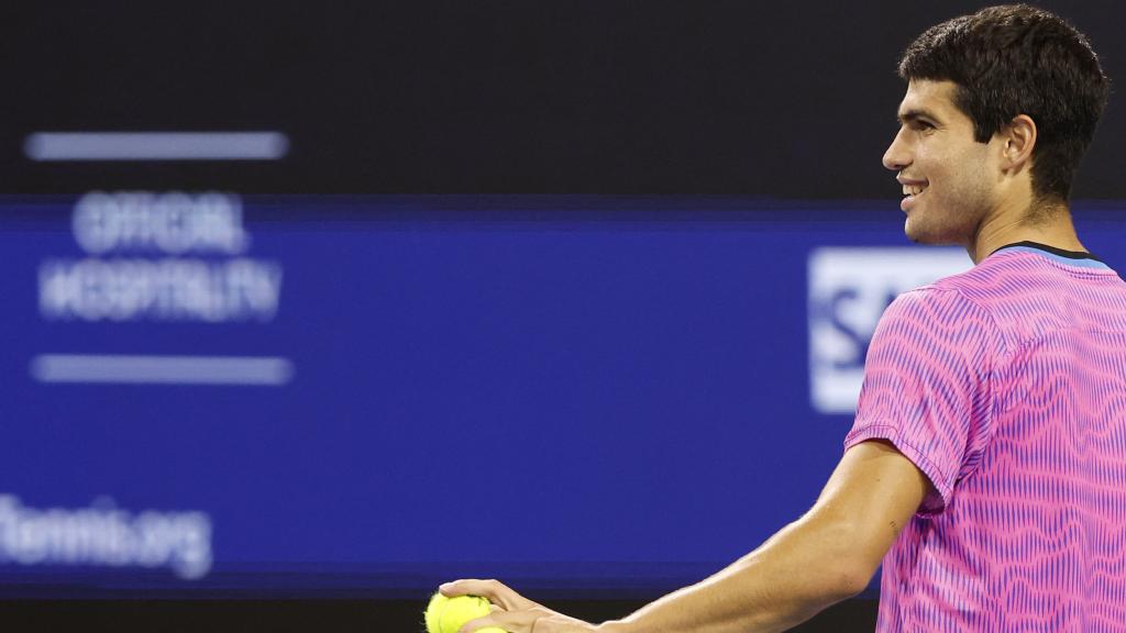 Carlos Alcaraz, en el Masters 1.000 de Miami 2024