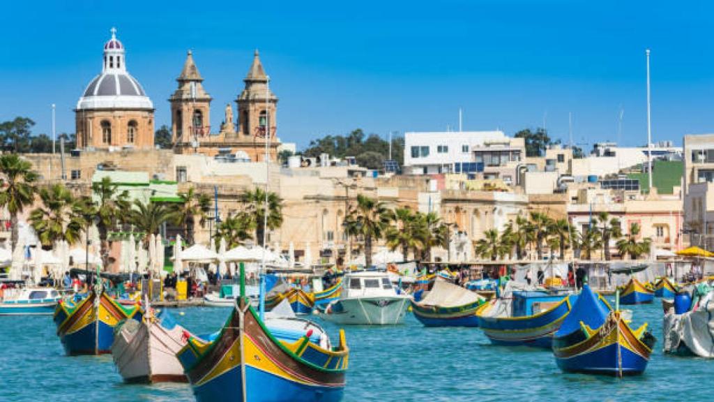 Uno de los puertos de Valetta en Malta