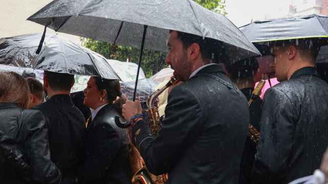 Lluvia en el pasado Domingo de Ramos en Sevilla