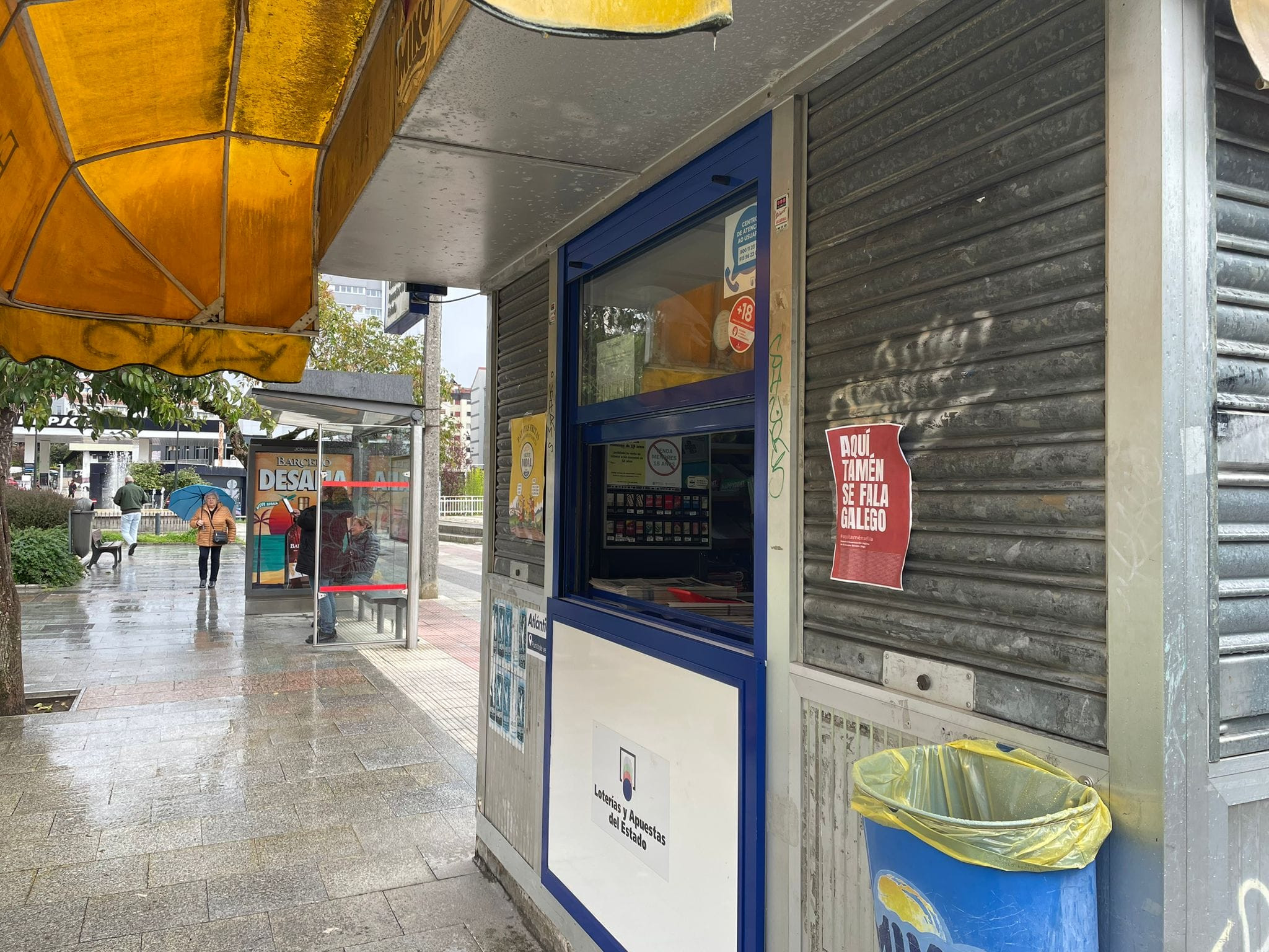 El kiosko de la calle Baiona, en el barrio de Coia. Foto: P.P.F.