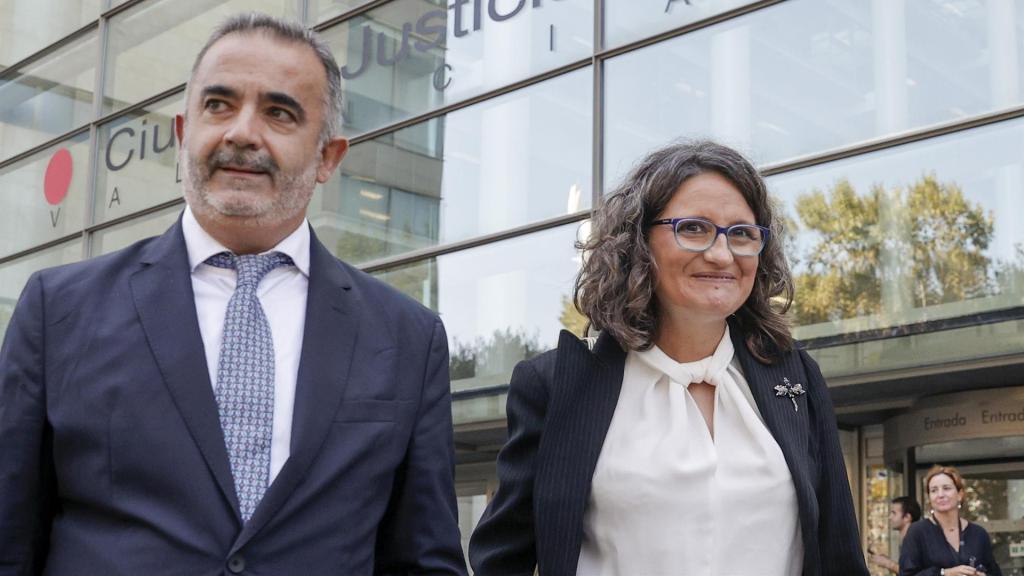 Mónica Oltra, en la Ciudad de la Justícia de Valencia.