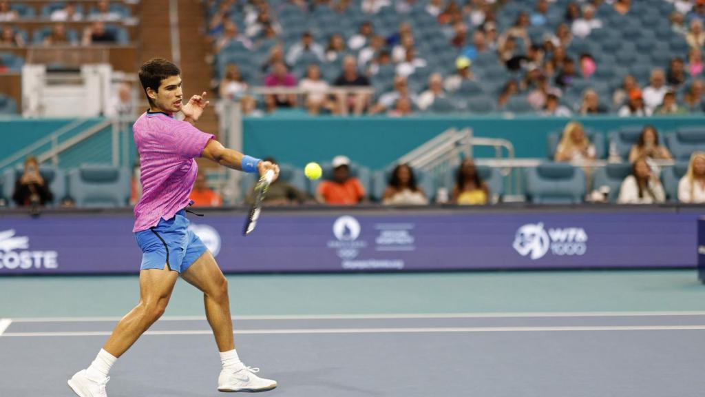 Carlos Alcaraz, en el Masters 1.000 de Miami 2024