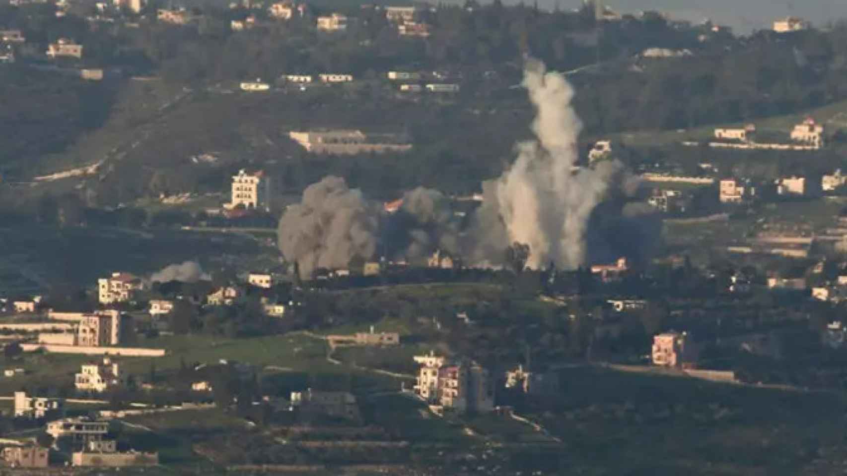 Imagen de archivo de un bombardeo israelí sobre Líbano.