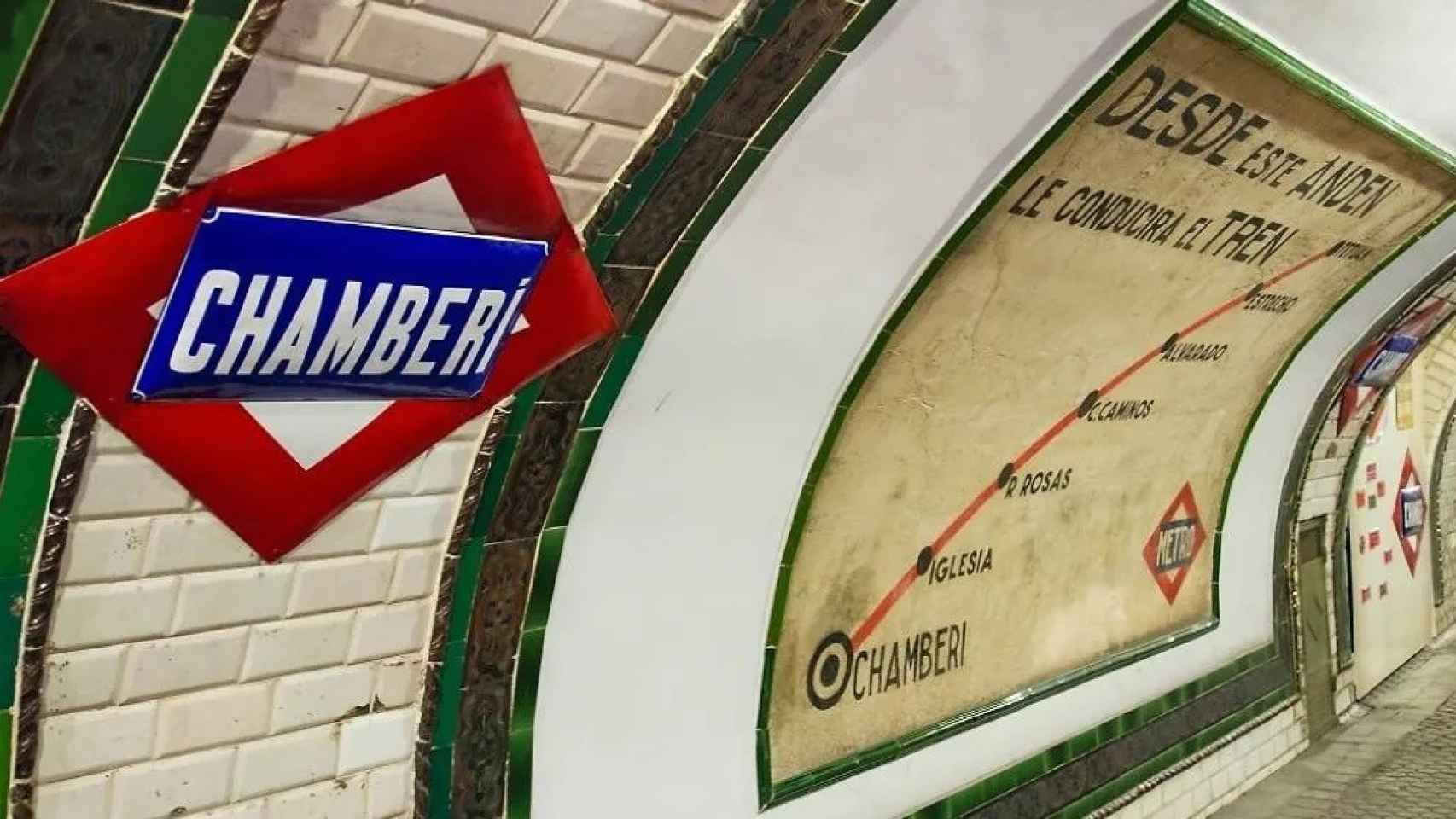 Metro de Chamberí en Madrid.