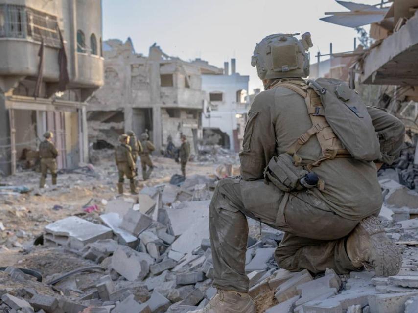 Soldados israelíes en Gaza.