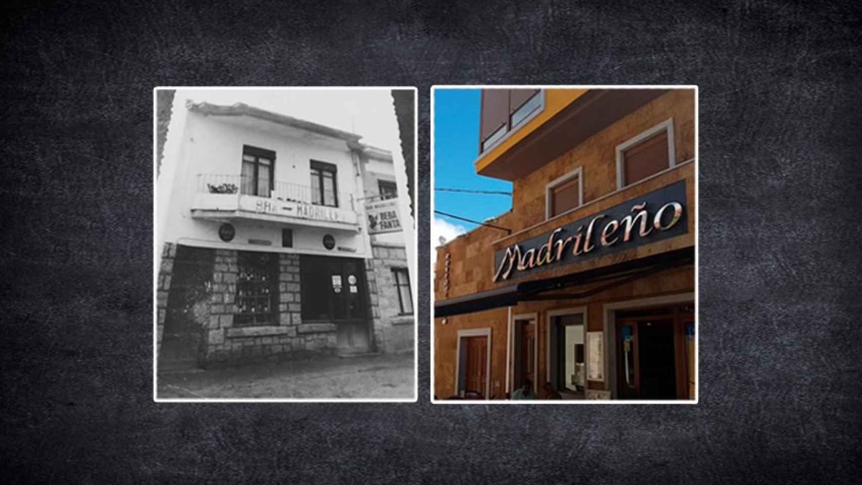 Antes y después de la fachada de El Madrileño.