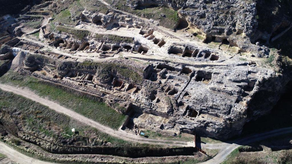 Vista aérea de las calles celtíberas