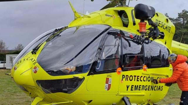 Imagen de archivo de un helicóptero de rescate de la Junta de Castilla y León