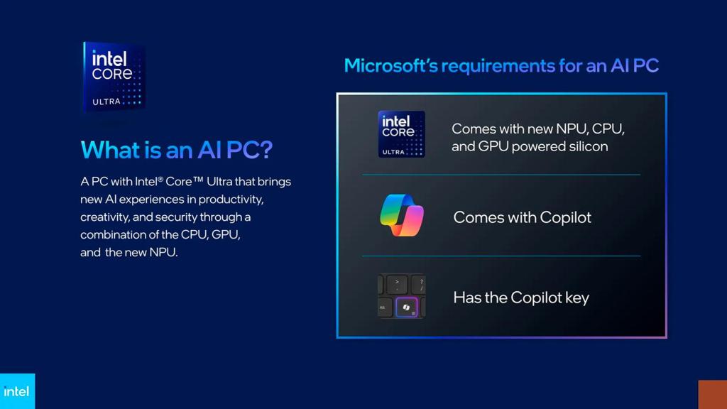 Imagen de los requerimientos para un AI PC